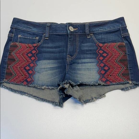 EXPRESS Womens 4 Blue Jean Cut Off Shorts - Picture 1 of 4